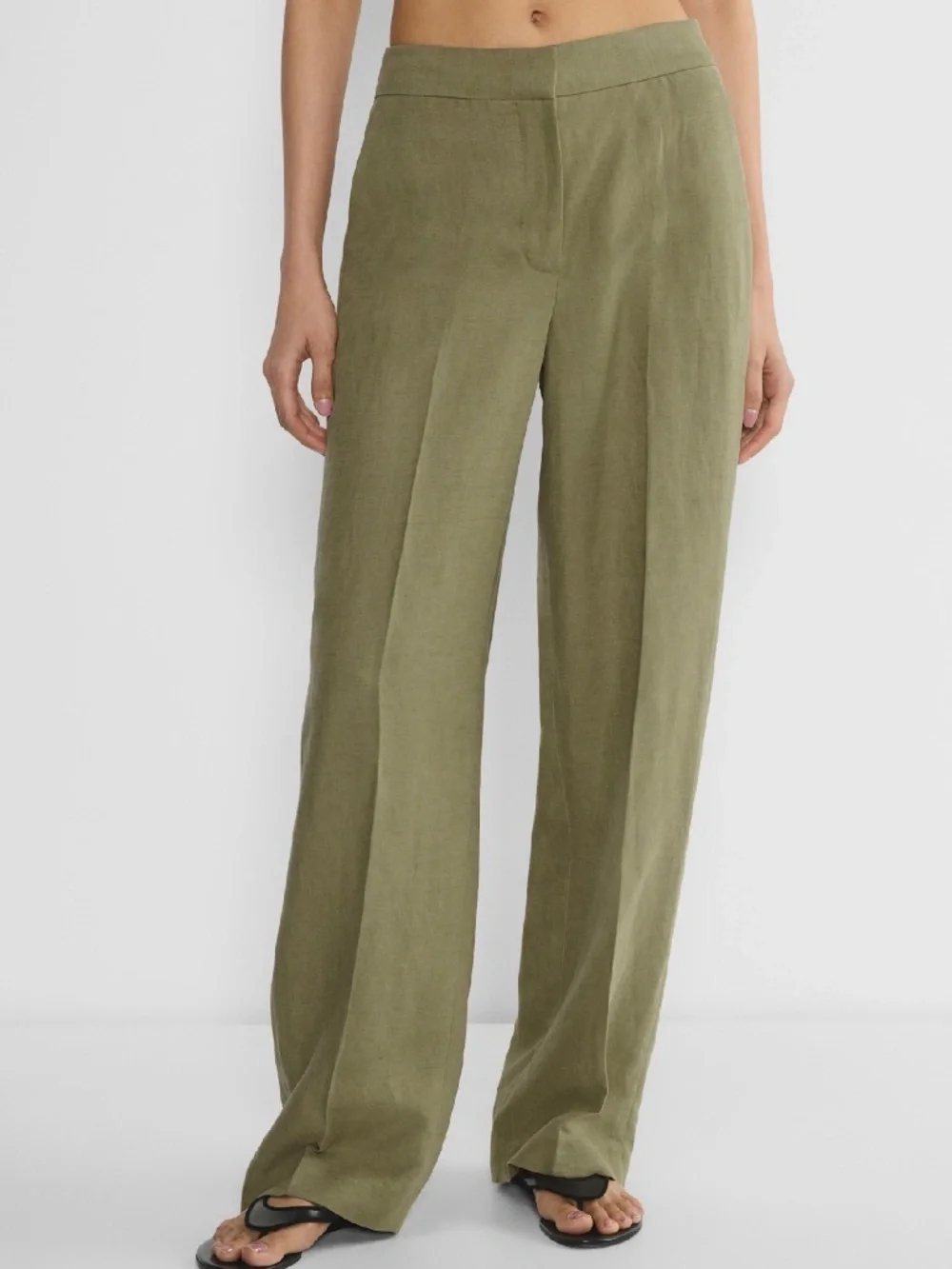 Aritzia limitless pants linen size 12 sundried olive